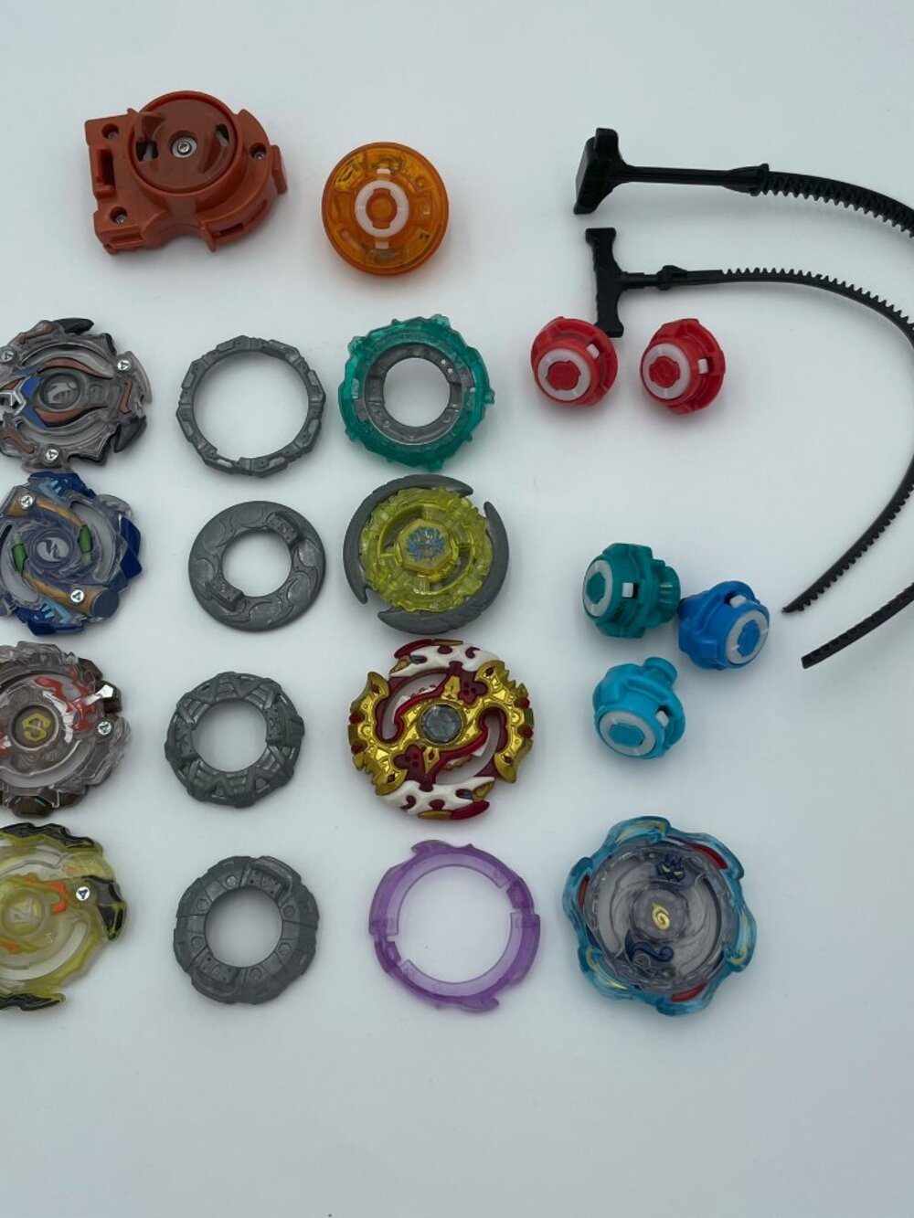 Beyblade Burst Parts Lot – Mixed Layers, Discs, Drivers & Launchers